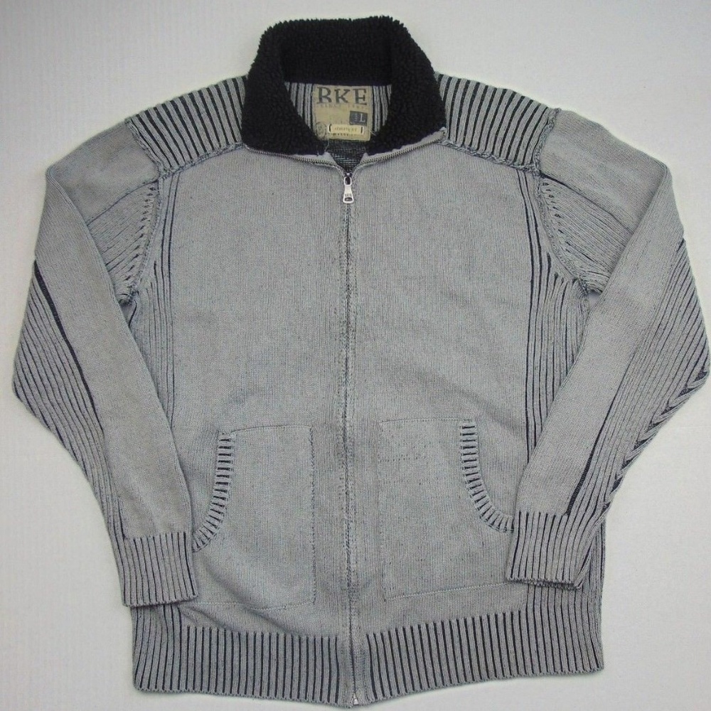 BKE Buckle Athletic Fit Distressed Full Zip Jacket